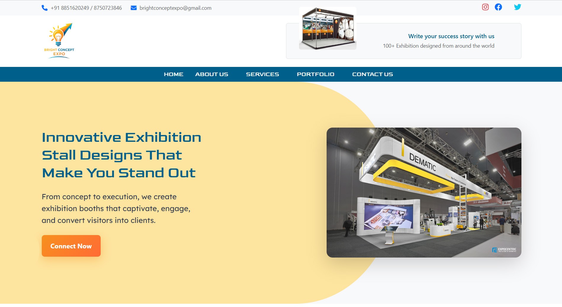 Modern Exhibition Website Design & Development for Bright Concept Expo