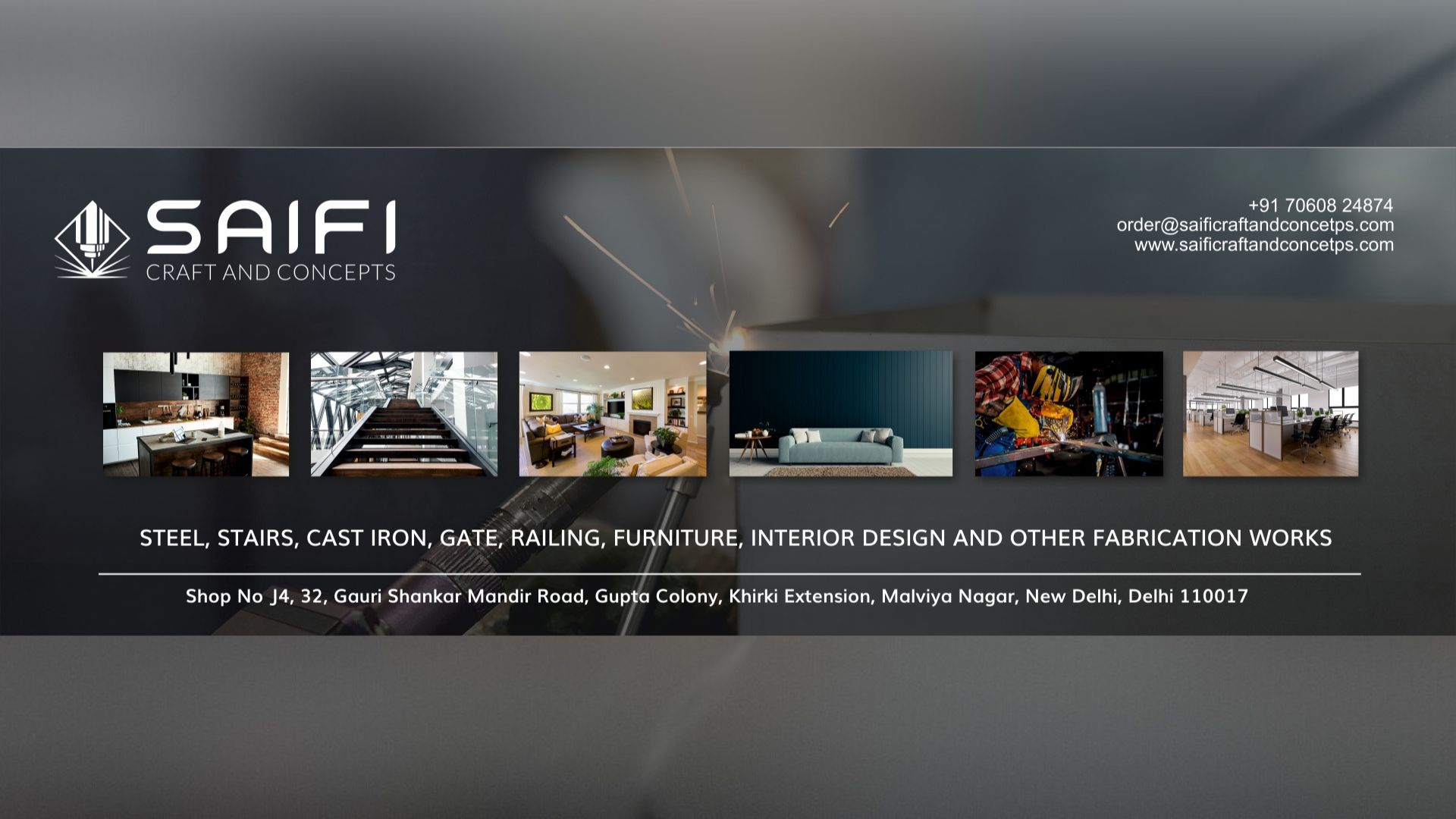 Website Banner Design for Saifi Craft and Concepts