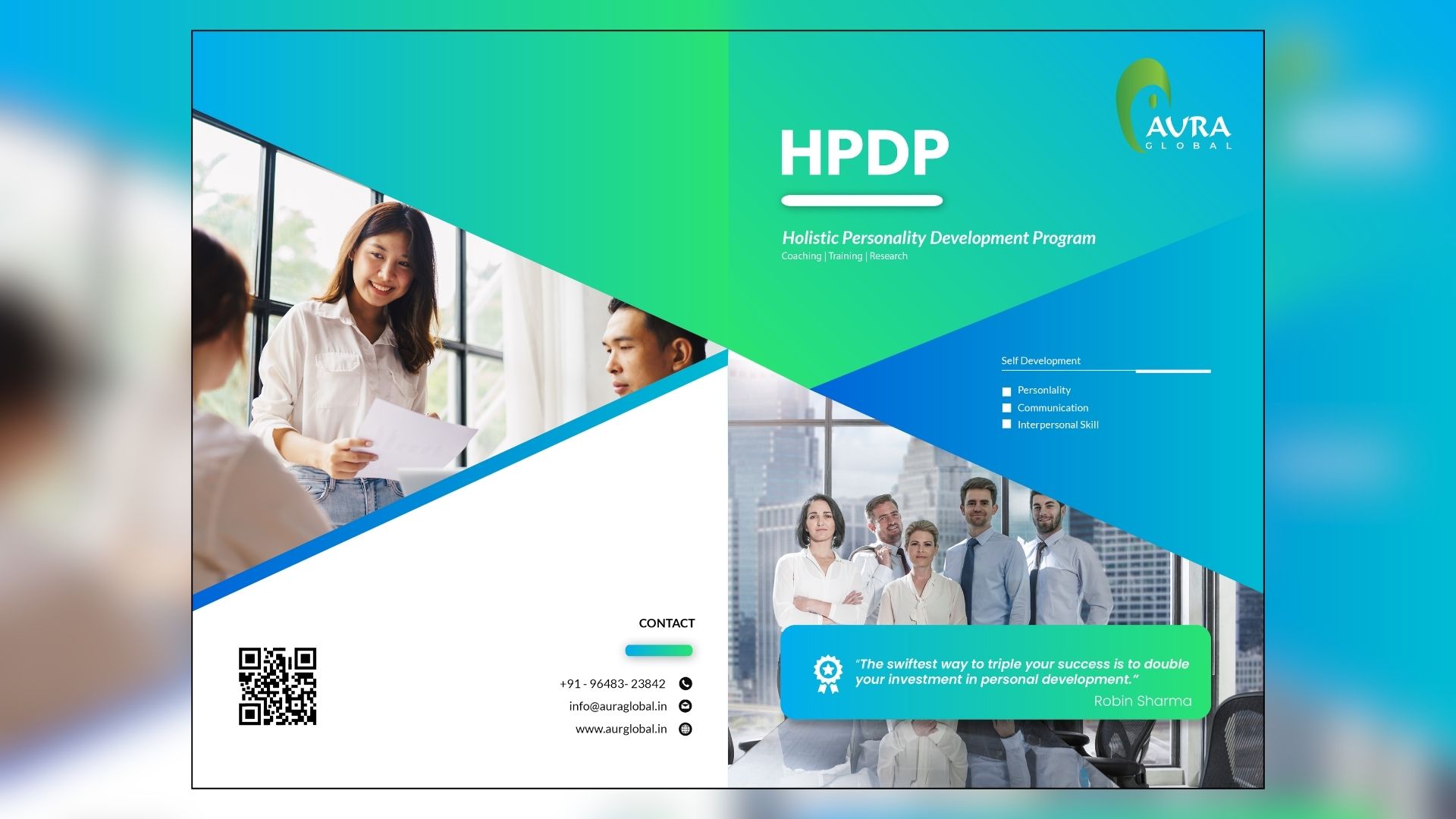 Magazine Cover Design for Aura Global HPDP Program