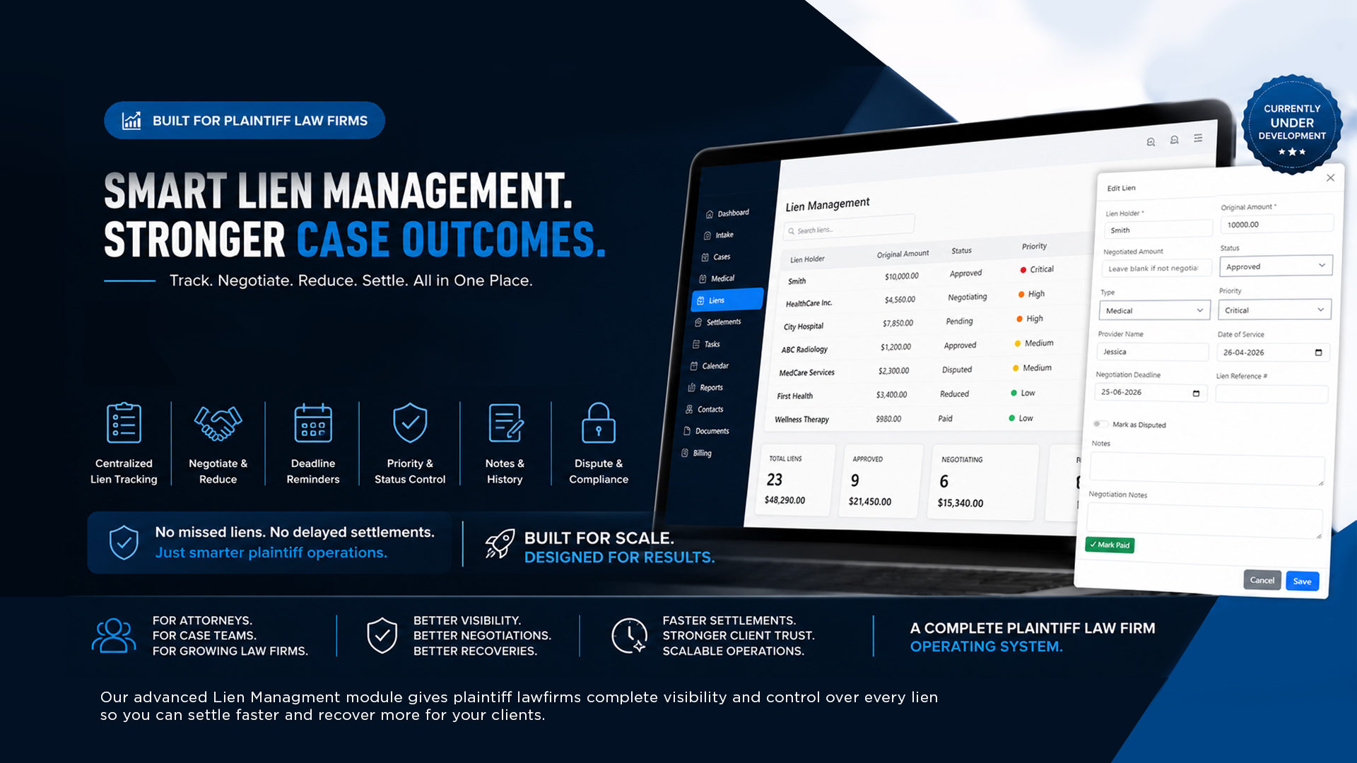 Lien Management for Plaintiff Law Firms: Why Modern Case Teams Need Real Time Lien Tracking